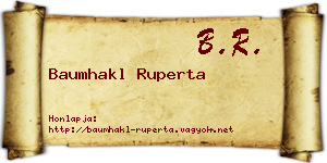 Baumhakl Ruperta névjegykártya